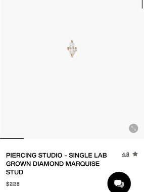 Mejuri Flatback Marquise Diamond Single Earring